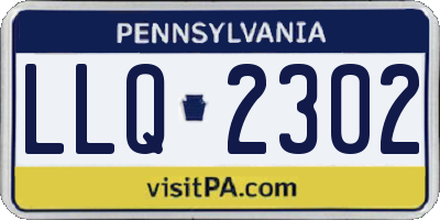PA license plate LLQ2302