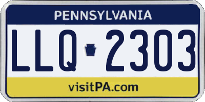 PA license plate LLQ2303