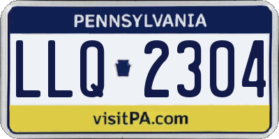 PA license plate LLQ2304