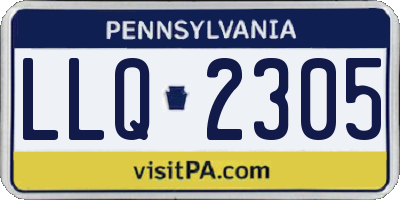 PA license plate LLQ2305