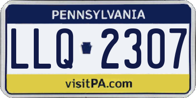 PA license plate LLQ2307