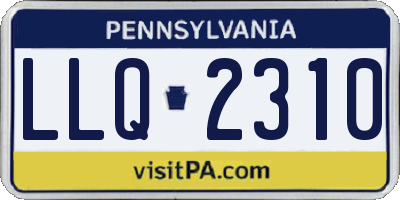 PA license plate LLQ2310