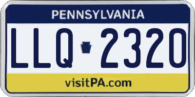 PA license plate LLQ2320