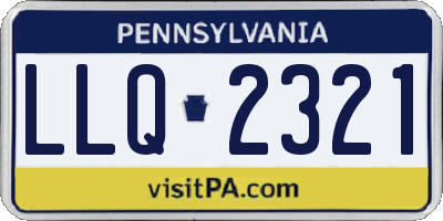 PA license plate LLQ2321