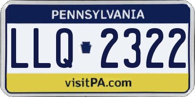 PA license plate LLQ2322