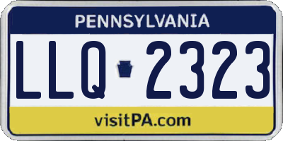 PA license plate LLQ2323