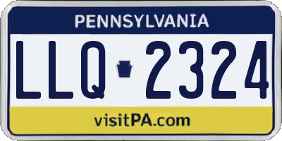 PA license plate LLQ2324
