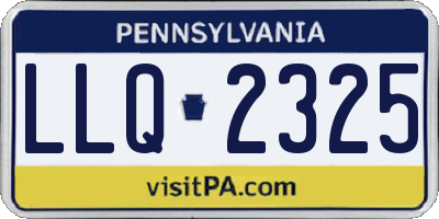 PA license plate LLQ2325