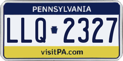 PA license plate LLQ2327