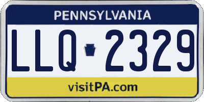 PA license plate LLQ2329