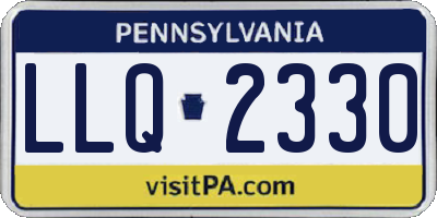 PA license plate LLQ2330