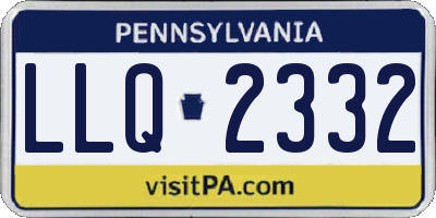 PA license plate LLQ2332