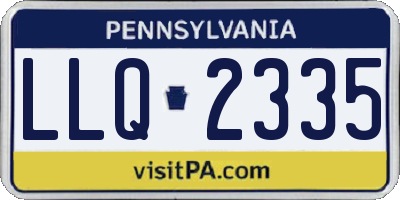 PA license plate LLQ2335
