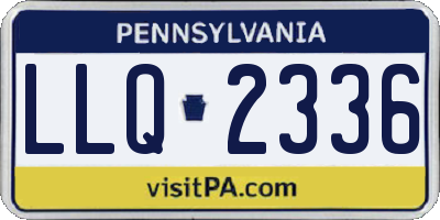 PA license plate LLQ2336