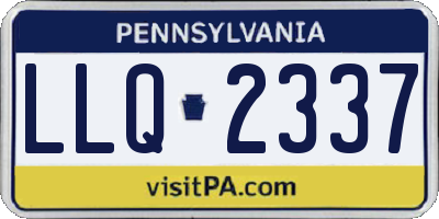 PA license plate LLQ2337