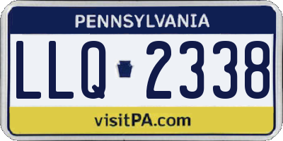 PA license plate LLQ2338