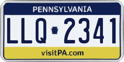 PA license plate LLQ2341