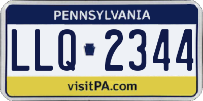 PA license plate LLQ2344
