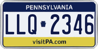 PA license plate LLQ2346