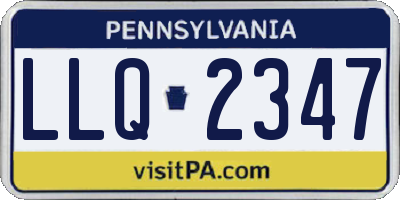 PA license plate LLQ2347