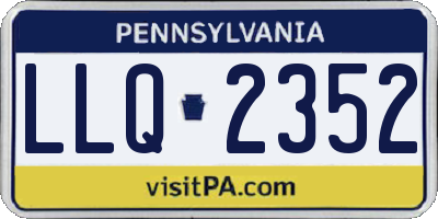 PA license plate LLQ2352