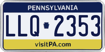 PA license plate LLQ2353