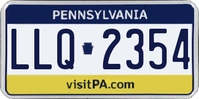 PA license plate LLQ2354