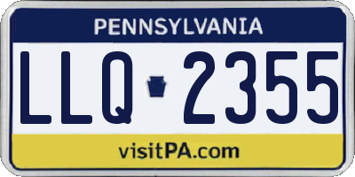 PA license plate LLQ2355