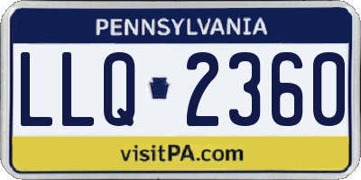 PA license plate LLQ2360
