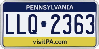 PA license plate LLQ2363