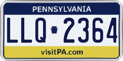 PA license plate LLQ2364