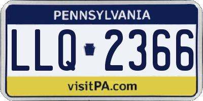 PA license plate LLQ2366