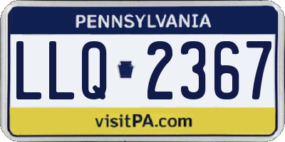 PA license plate LLQ2367