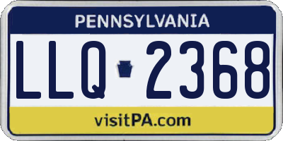 PA license plate LLQ2368