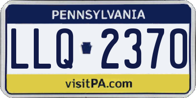 PA license plate LLQ2370