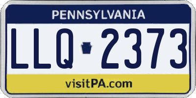 PA license plate LLQ2373