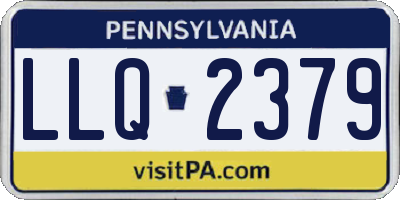 PA license plate LLQ2379