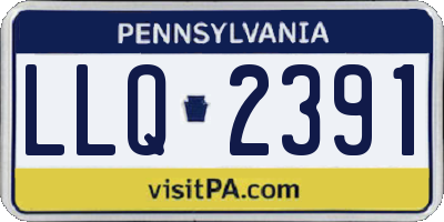 PA license plate LLQ2391