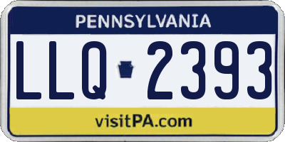 PA license plate LLQ2393