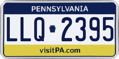 PA license plate LLQ2395