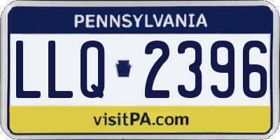 PA license plate LLQ2396