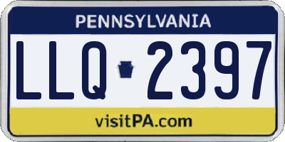 PA license plate LLQ2397