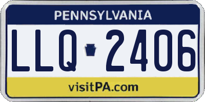 PA license plate LLQ2406