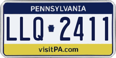 PA license plate LLQ2411