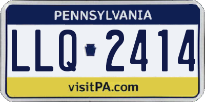 PA license plate LLQ2414