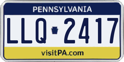 PA license plate LLQ2417