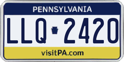 PA license plate LLQ2420