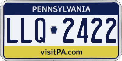 PA license plate LLQ2422