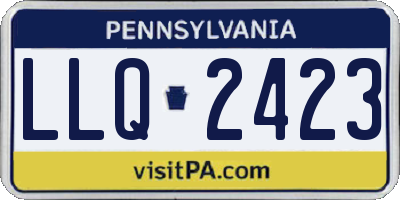 PA license plate LLQ2423