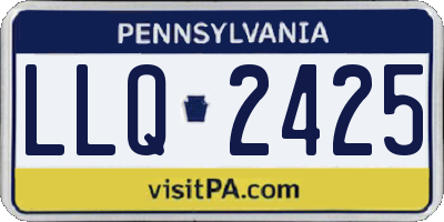 PA license plate LLQ2425